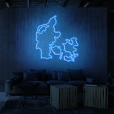 Leuchtreklame „Dänemark“.