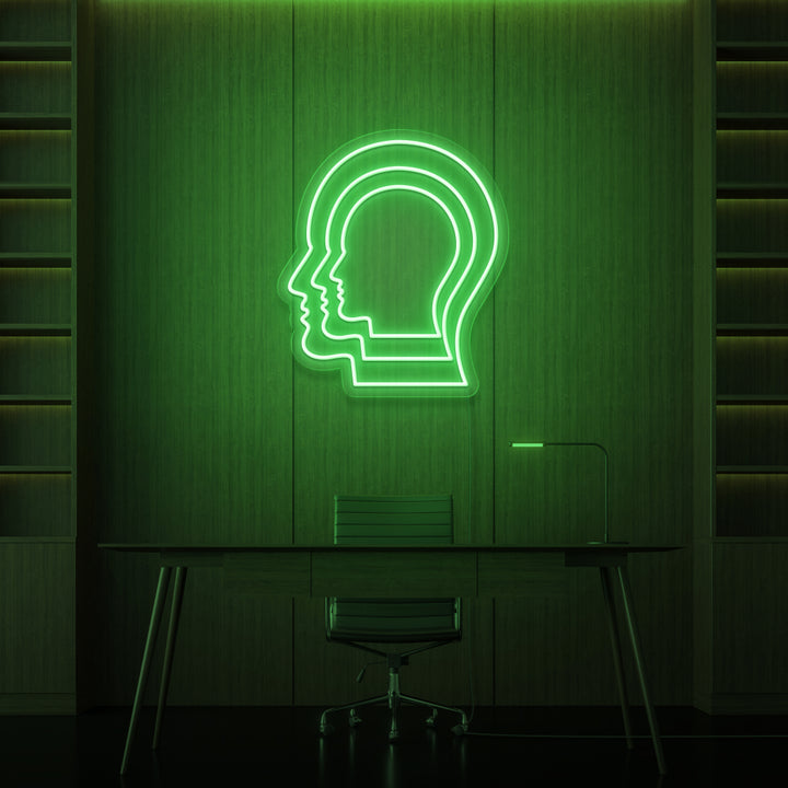 Leuchtreklame „Bewusstsein“.