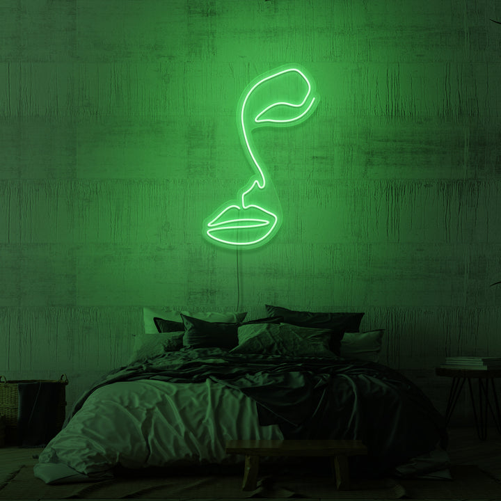 „LINE ART FACE“ NEONSCHILD