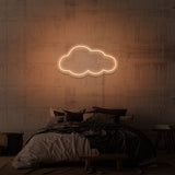 Leuchtreklame „DIE WOLKE“.