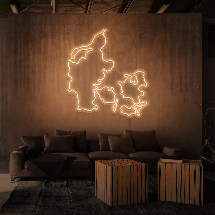 Leuchtreklame „Dänemark“.