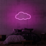 Leuchtreklame „DIE WOLKE“.