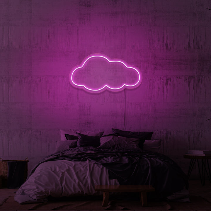 Leuchtreklame „DIE WOLKE“.