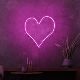 Mini-Leuchtreklame „Herz“.