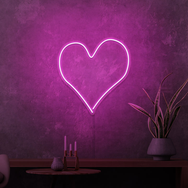 Mini-Leuchtreklame „Herz“.