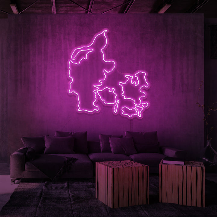 Leuchtreklame „Dänemark“.