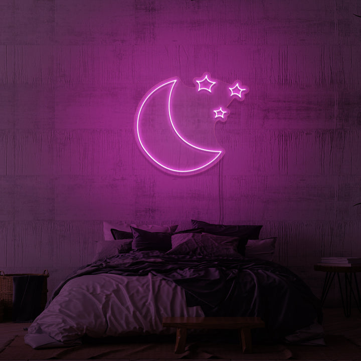 Leuchtreklame „STERNENNACHT“.