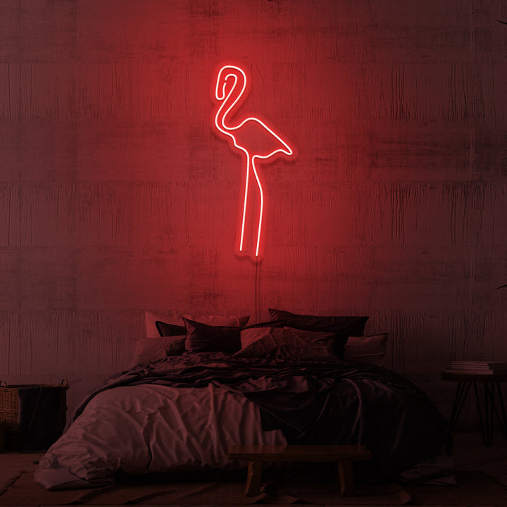 Leuchtreklame „FLAMINGO“.