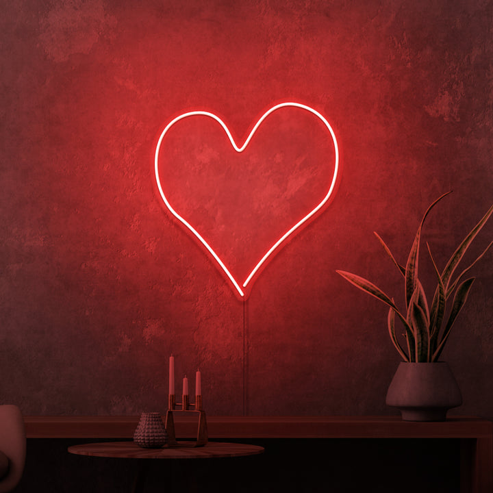 Mini-Leuchtreklame „Herz“.