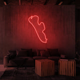 Leuchtreklame „FANØ“.