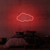 Leuchtreklame „DIE WOLKE“.