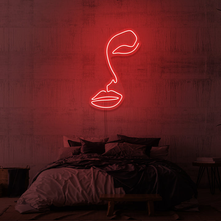 „LINE ART FACE“ NEONSCHILD