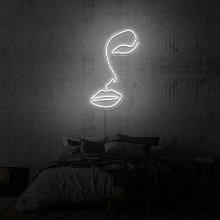 „LINE ART FACE“ NEONSCHILD