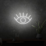 Mini-Leuchtreklame „EYE“.