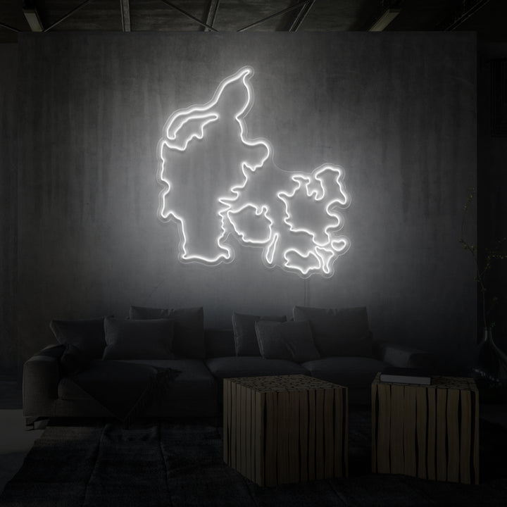 Leuchtreklame „Dänemark“.