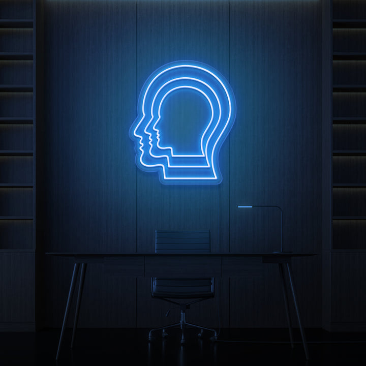 Leuchtreklame „Bewusstsein“. 