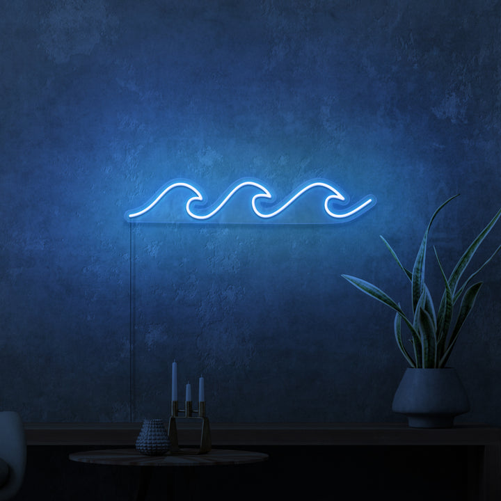 MINI-Neonschild „Wellen“. 