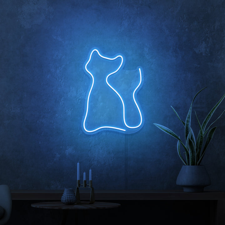 Mini-Leuchtreklame „KITTING“. 