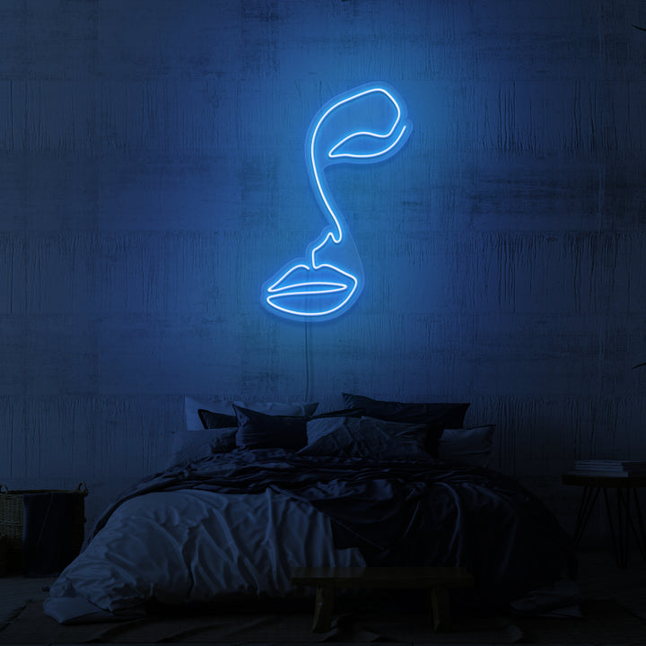 „LINE ART FACE“ NEONSCHILD 