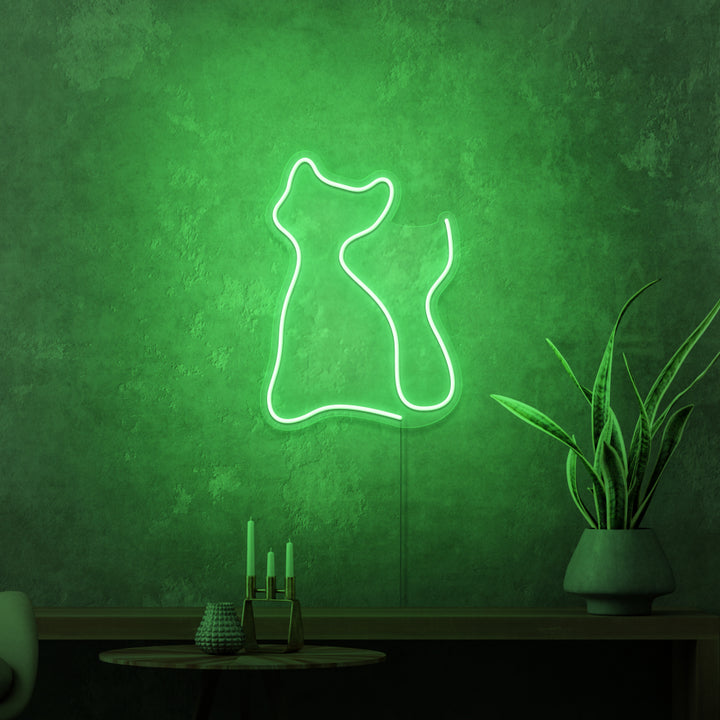 Mini-Leuchtreklame „KITTING“. 