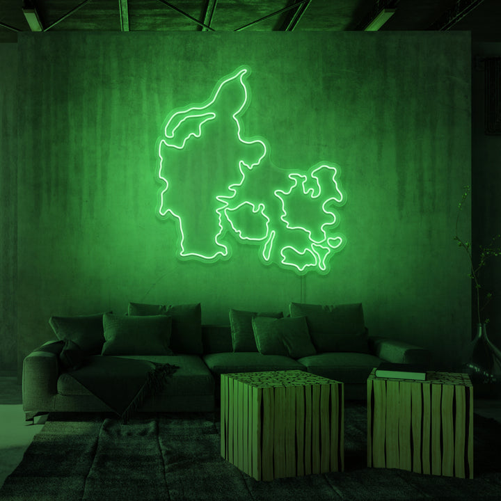 Leuchtreklame „Dänemark“. 