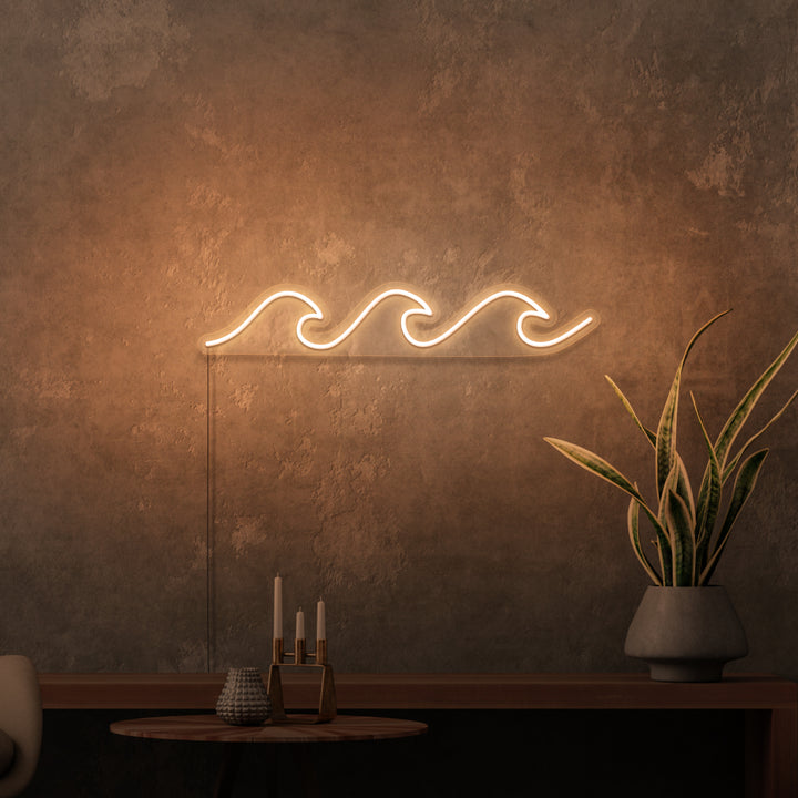 MINI-Neonschild „Wellen“. 