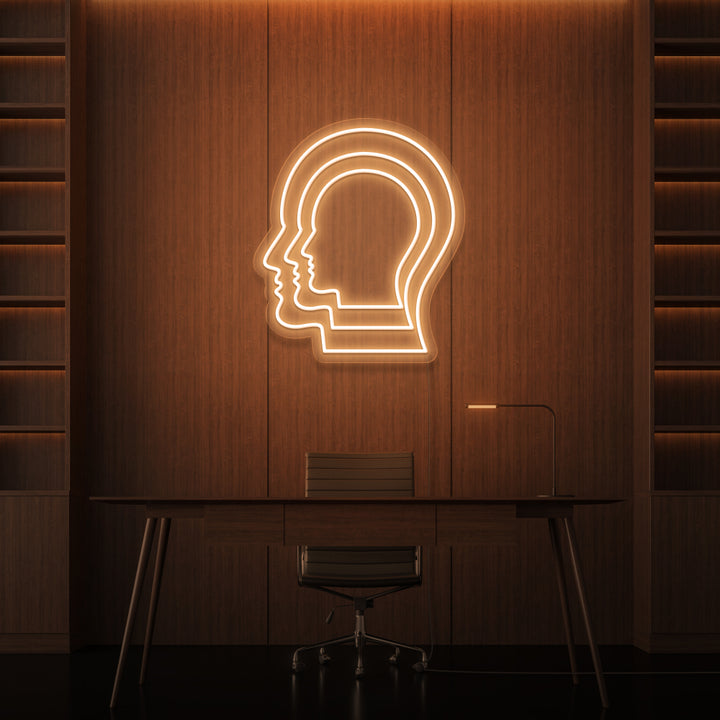 Leuchtreklame „Bewusstsein“. 