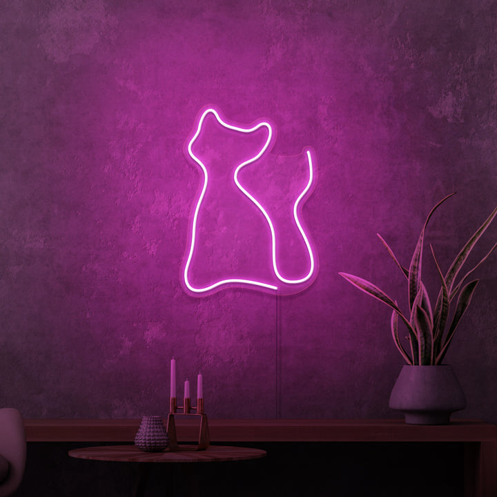 Mini-Leuchtreklame „KITTING“. 