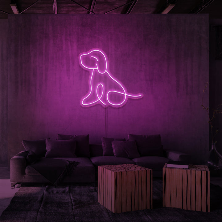 Leuchtreklame „Welpe“. 