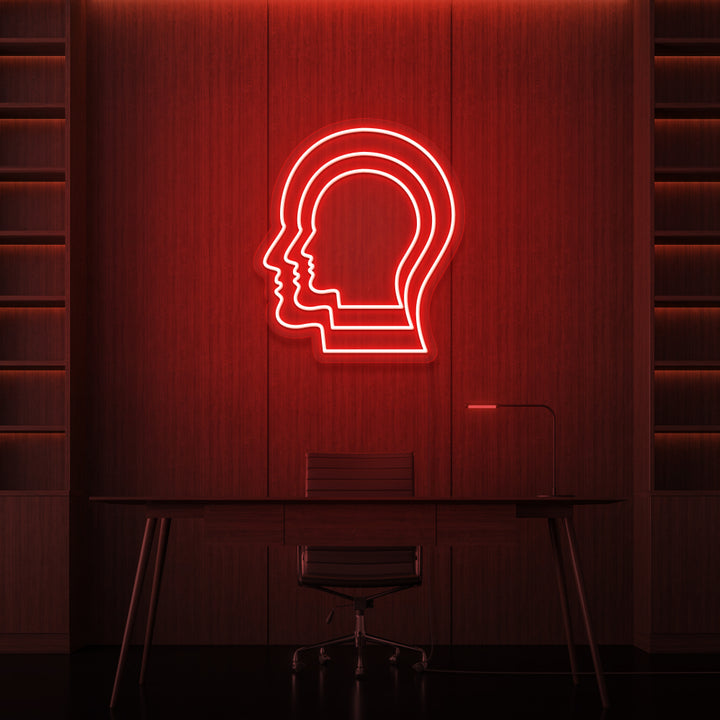 Leuchtreklame „Bewusstsein“. 