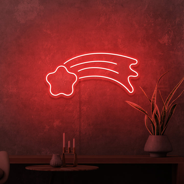 Mini-Leuchtreklame „Shooting Star“. 