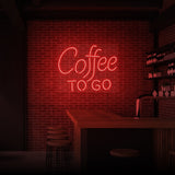 Leuchtreklame „COFFEE TO GO“. 