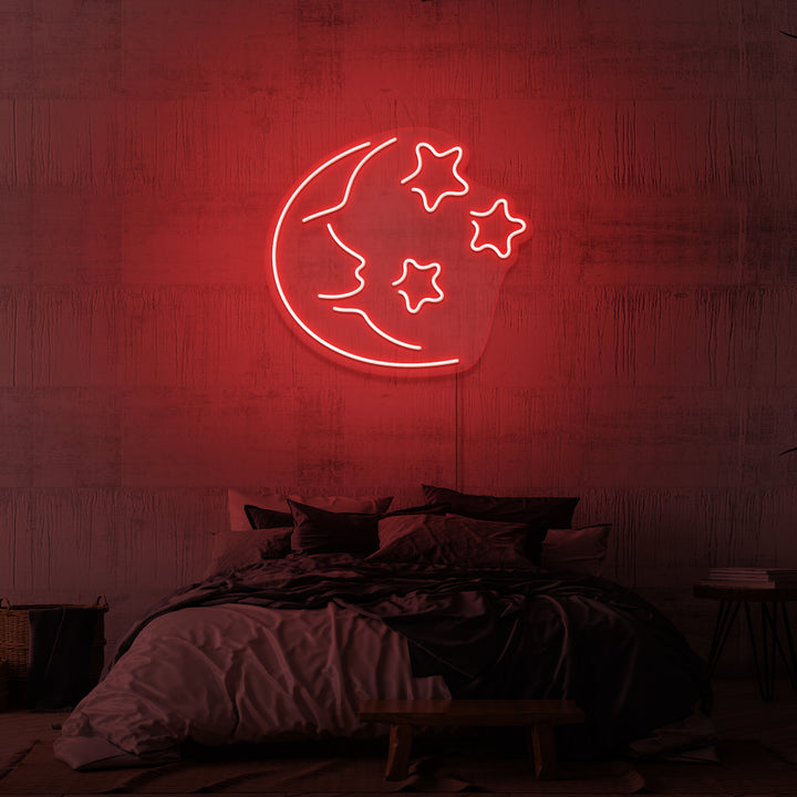 Neonschild „Nachthimmel“. 