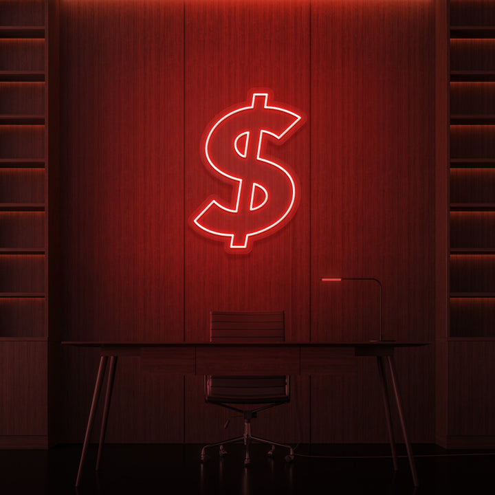 Leuchtreklame „DOLLARZEICHEN“. 