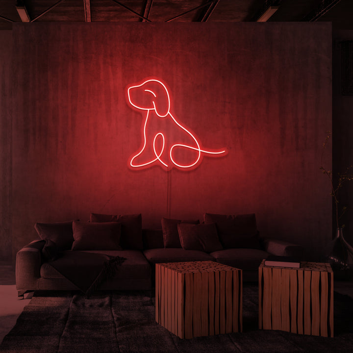 Leuchtreklame „Welpe“. 