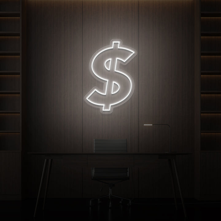 Leuchtreklame „DOLLARZEICHEN“. 