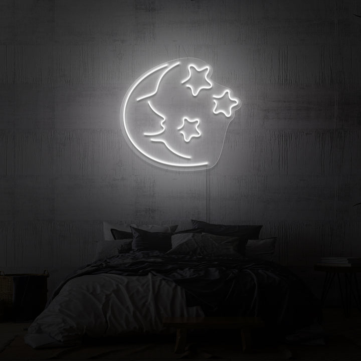 Neonschild „Nachthimmel“. 