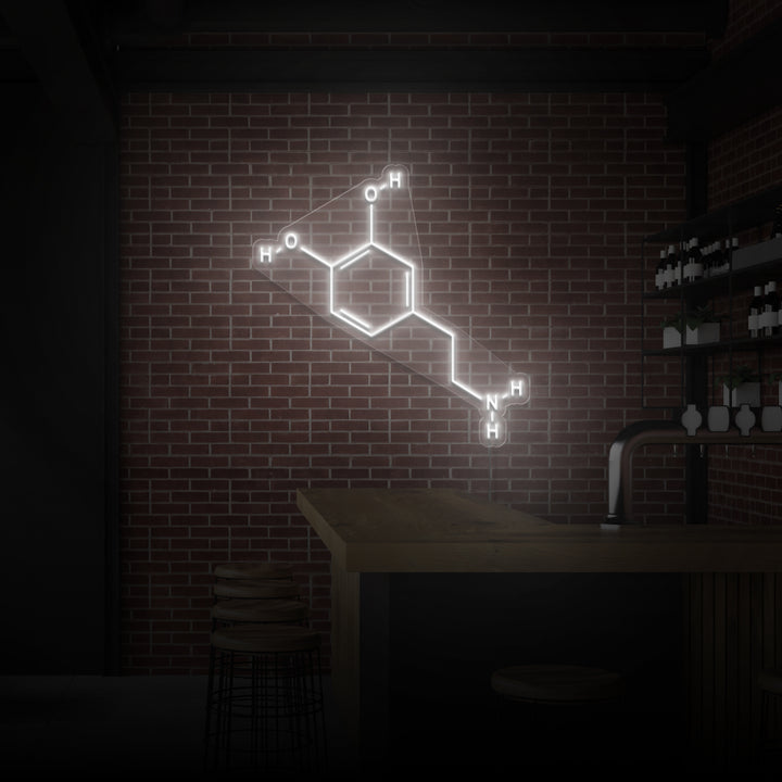 Leuchtreklame „DOPAMINE“. 